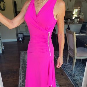 Michael Kors Hot pink body con dress small